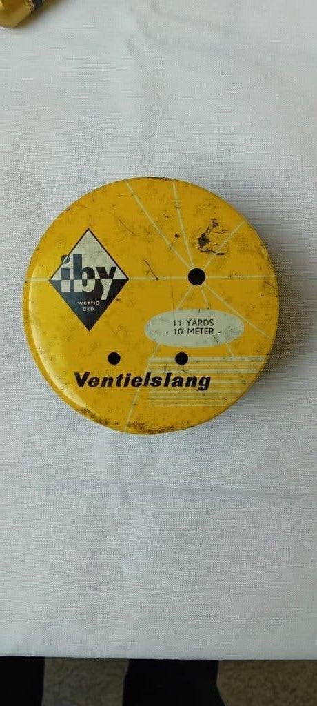 Vintage Ibby ventielslang doosje, Antiek en Kunst, Curiosa en Brocante, Ophalen of Verzenden