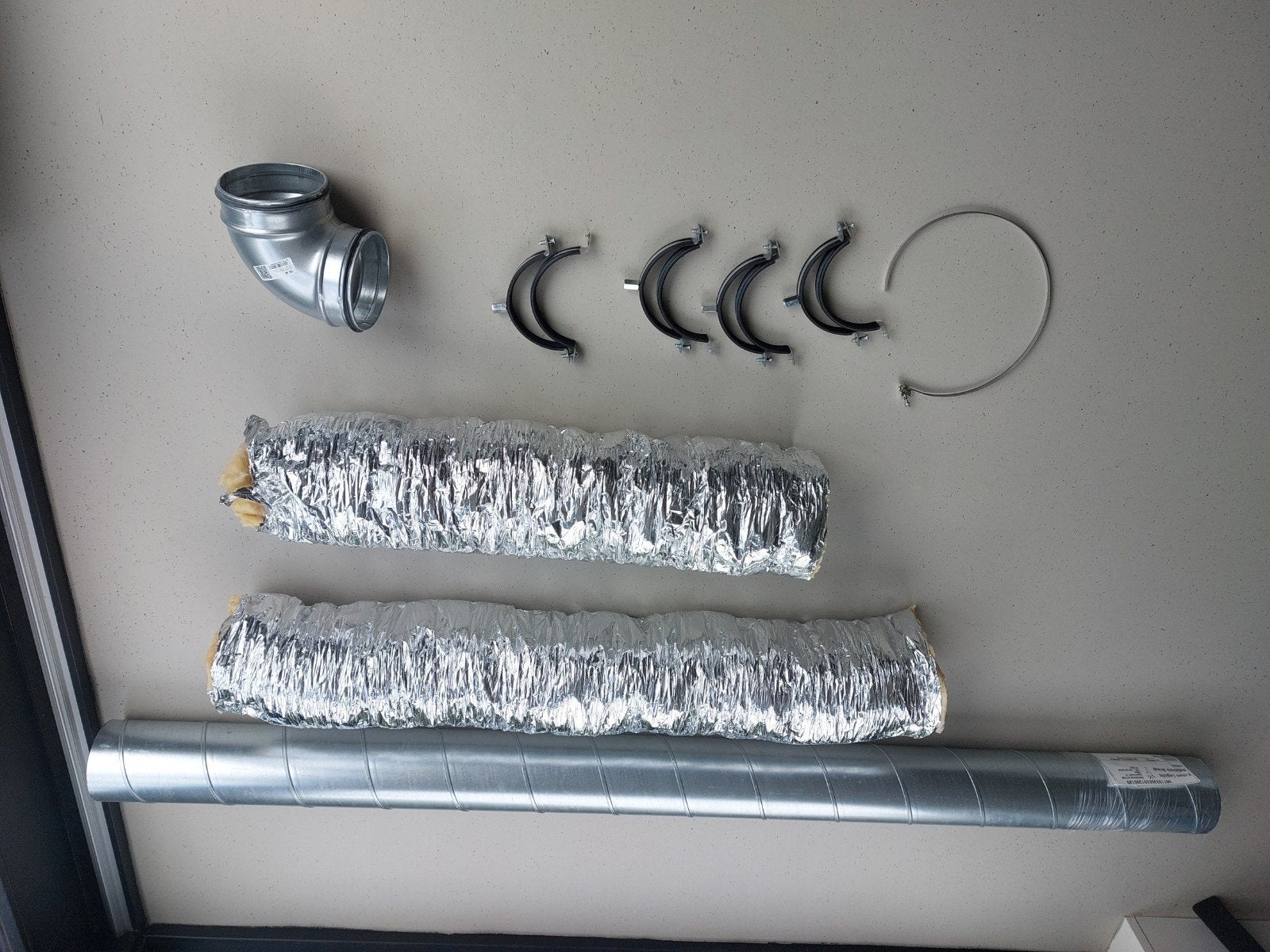 ventilatie buis en akoestischeslang 125mm, Ophalen, Pvc, Nieuw, Minder dan 2 meter