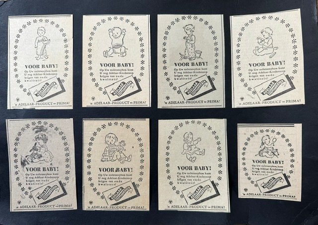 8 advertenties Adelaar zeepfabrieken 1944, Ophalen of Verzenden, 1940 tot 1960, Nederland, Knipsel(s)