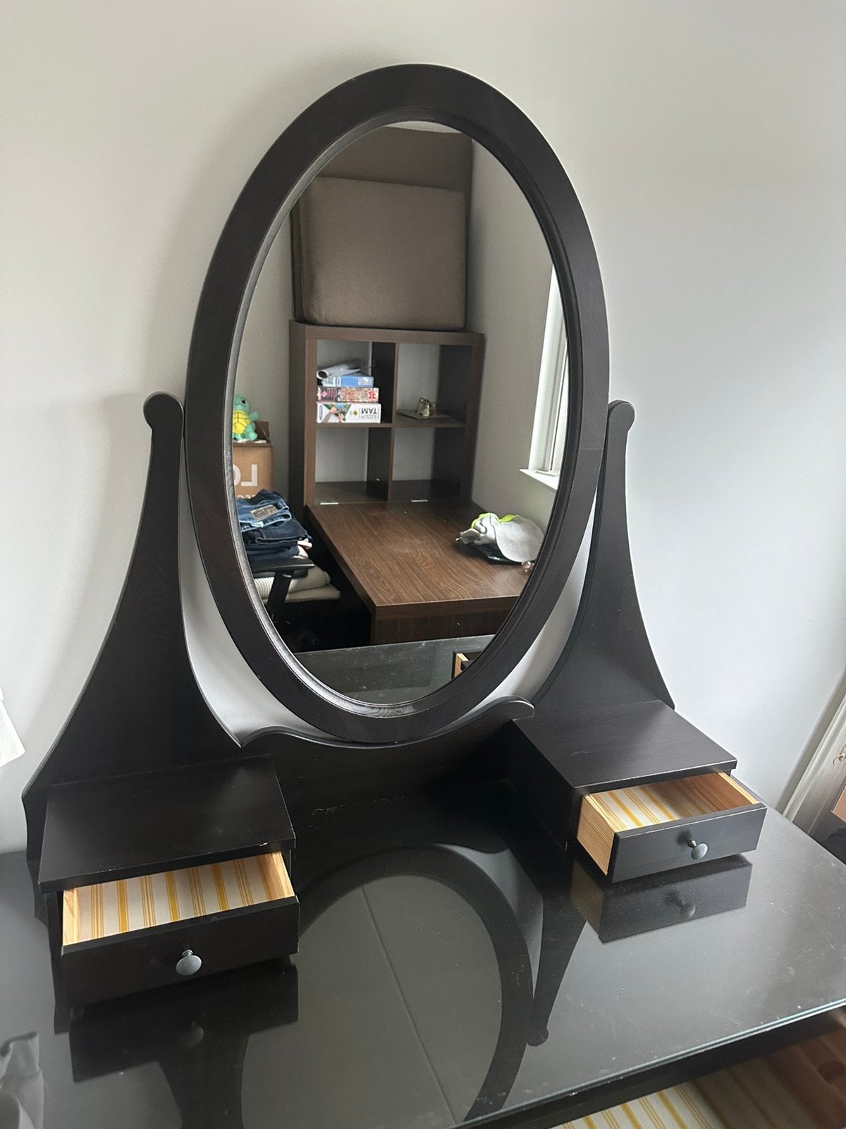 te koop dressoir met spiegel en lades, Ophalen, Gebruikt, Eikenhout, Met lade(s)