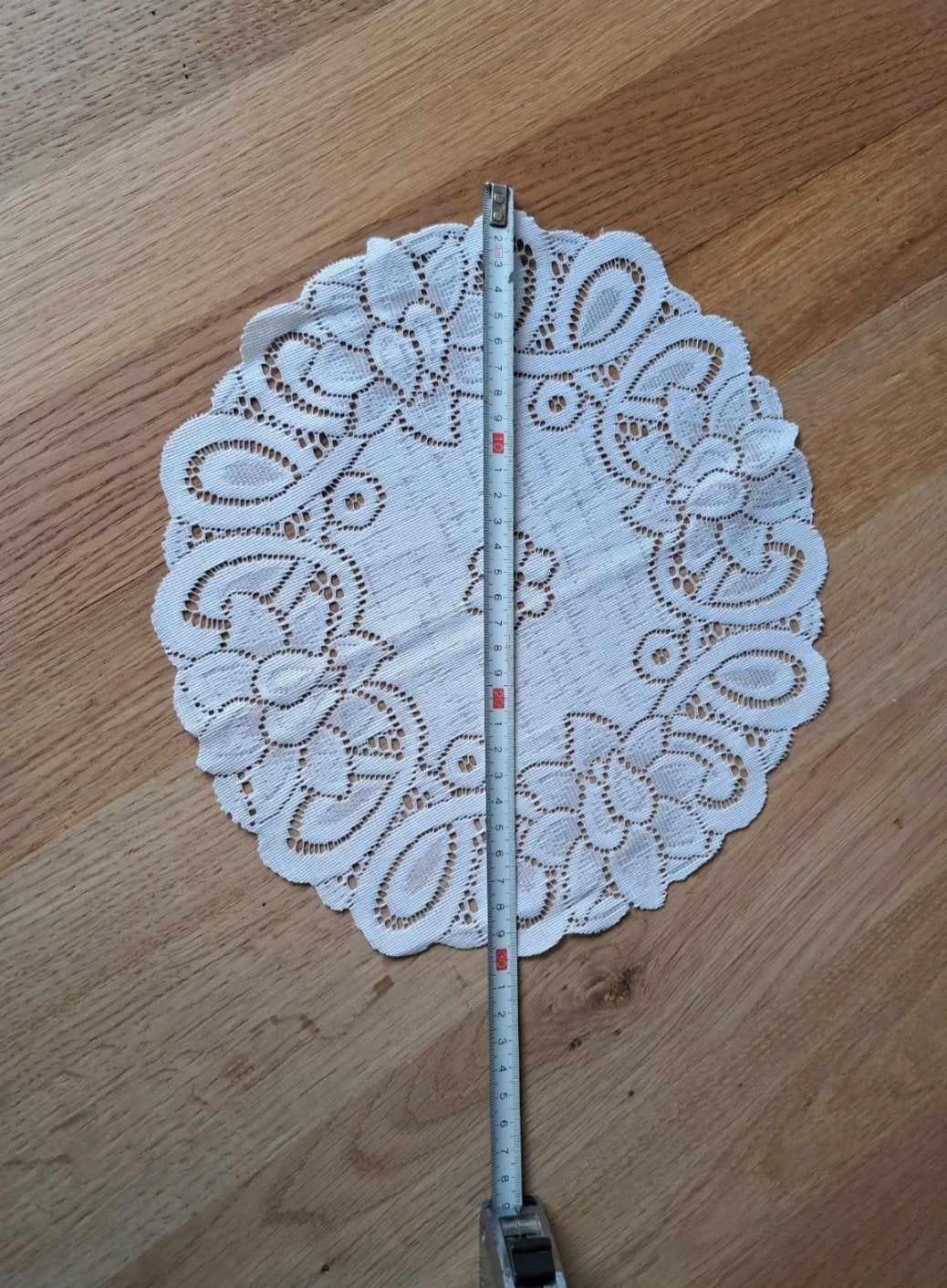 Wit kleedje, rond, 30 cm, Huis en Inrichting, Rond, Ophalen of Verzenden, Zo goed als nieuw, Katoen
