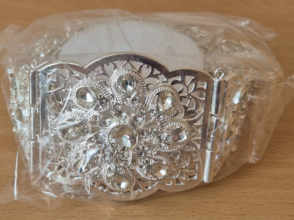 Zilverkleurige Marokkaanse riem voor kaftan - past tot mt 50, Overige kleuren, Zilverkleur, Nieuw, Tailleriem