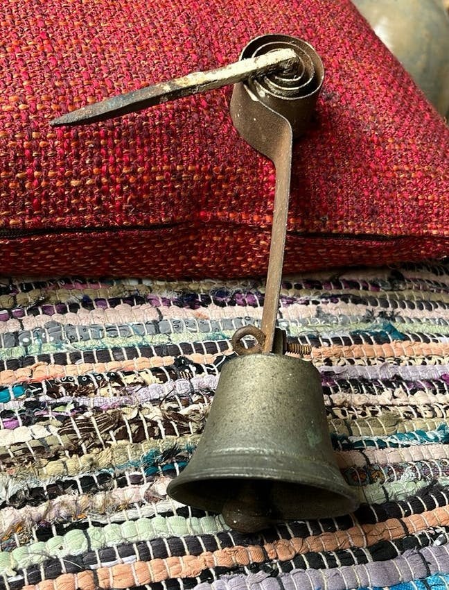 Antiek Brons/Koperen Deurbel met Klepel, Antiek en Kunst, Ophalen of Verzenden