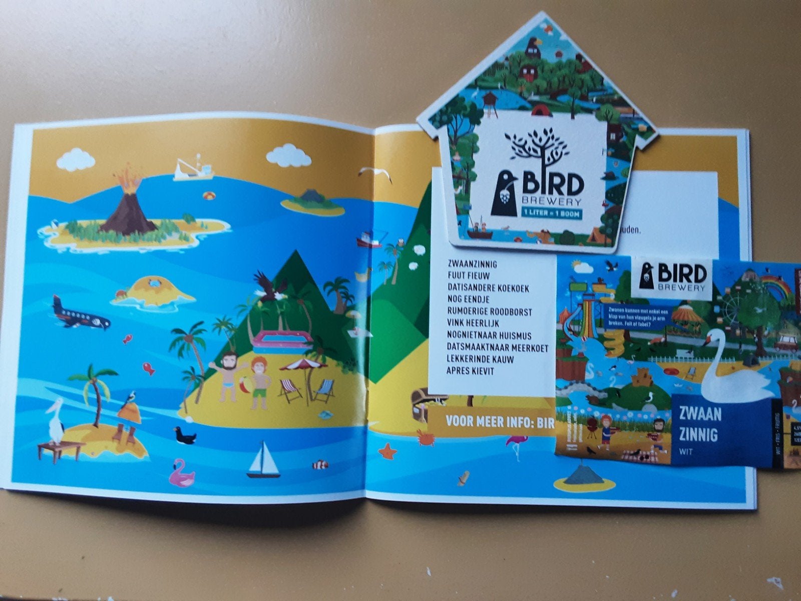 Bird Brewery bieretiketten, bierviltjes en info boekje, Verzamelen, Ophalen of Verzenden, Zo goed als nieuw, Overige typen, Overige merken
