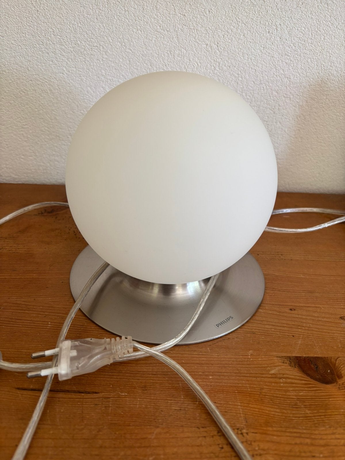 Philips tafellamp melkglas jaren ‘90, Gebruikt, Vintage, Wit, Ophalen of Verzenden