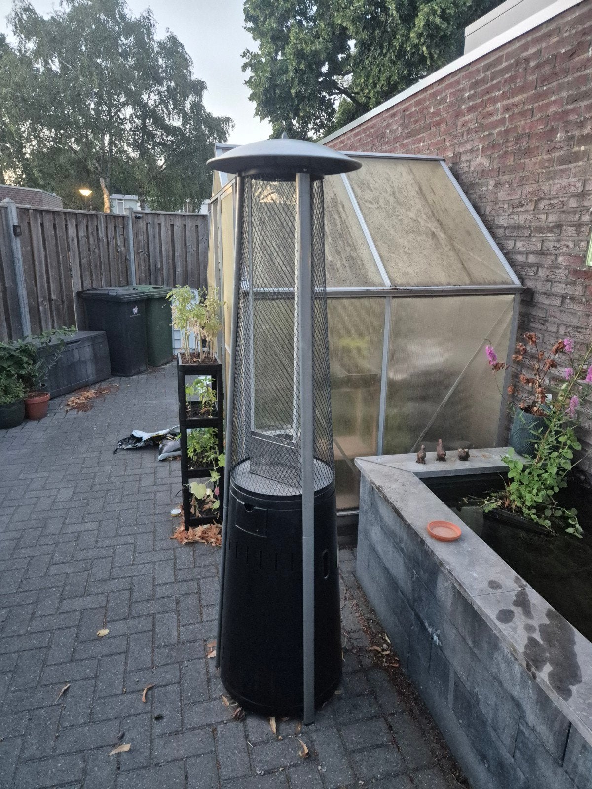 Terrasverwarmer op gas sfeerhaard, Ophalen, Gebruikt, Gas, Vloer