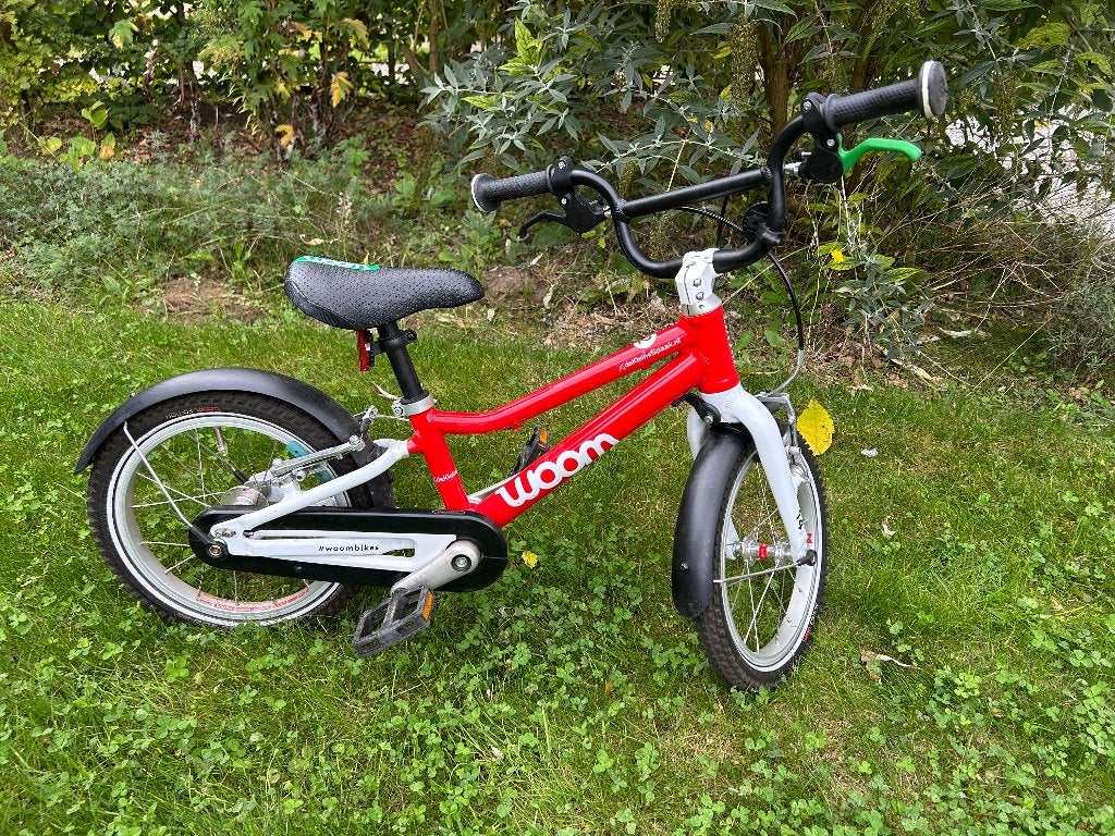 Woom 2 kinderfiets, Ophalen, Gebruikt, Velgrem, Minder dan 16 inch
