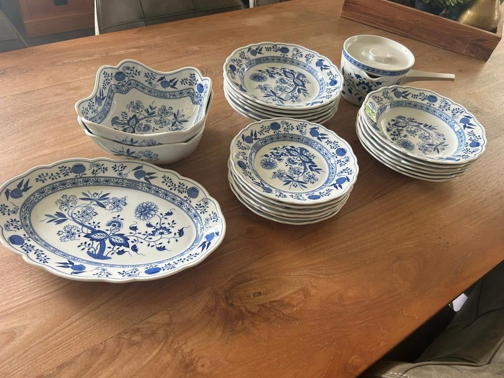 Swiebelmuster (Zwiebelmuster) serviesdelen, Ophalen of Verzenden