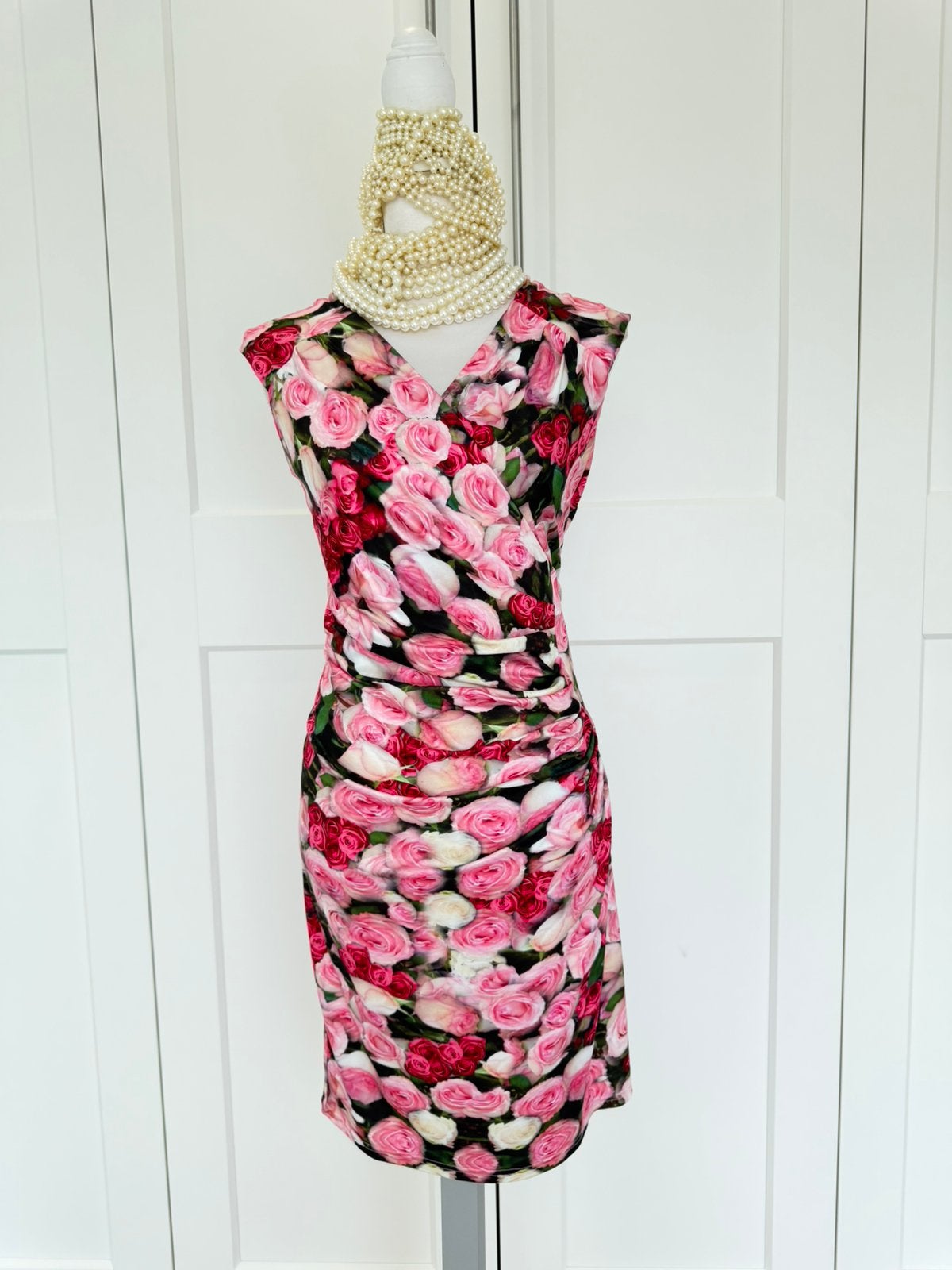 Schitterend Phase Eight jurk roze bloemen xl xxl 42 44 16, Kleding | Dames, Jurken, Verzenden, Maat 42/44 (L), Nieuw, Roze