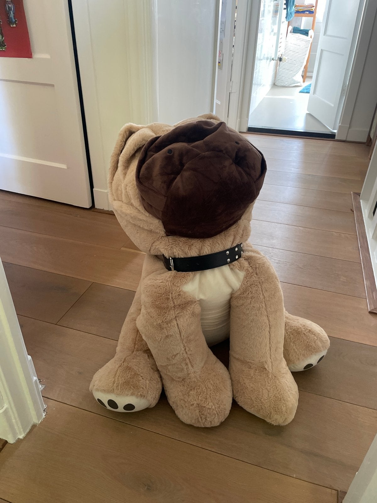 Grote Shar-Pei knuffel met halsband / riem, Ophalen, Overige merken, Overige karakters, Hond