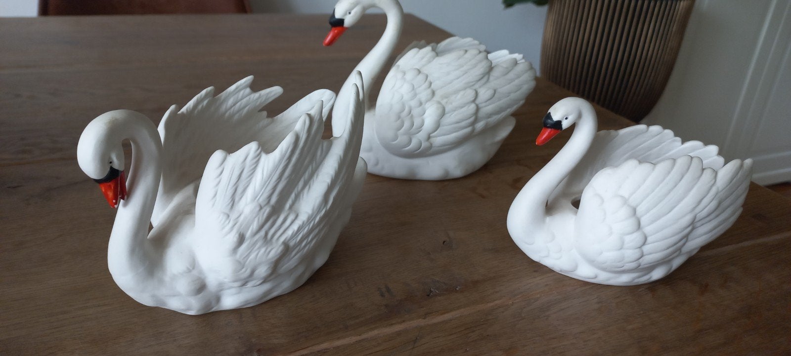 Set van 3 Goebel zwanen, wit porselein, vintage, Ophalen of Verzenden