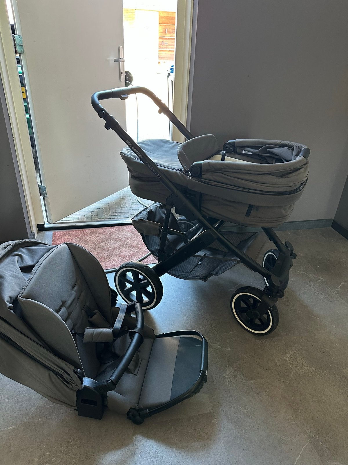 ABC Design Salsa 4 Air kinderwagen 3 in 1 MaxiCosi, Luchtbanden, Zo goed als nieuw, Combiwagen, Ophalen