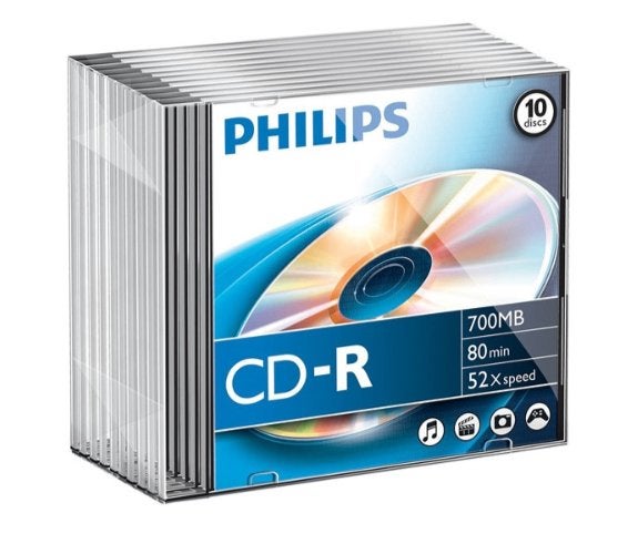 Philips CD-R 700MB 80min 52x Speed (10 pack), Ophalen of Verzenden, Nieuw, Cd, Philips