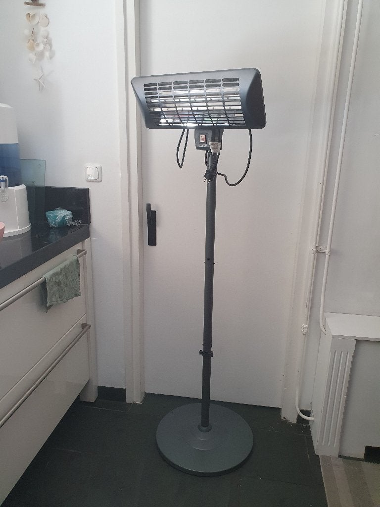 Warmtelamp / terraslamp, Ophalen, Zo goed als nieuw, Elektrisch, Vloer
