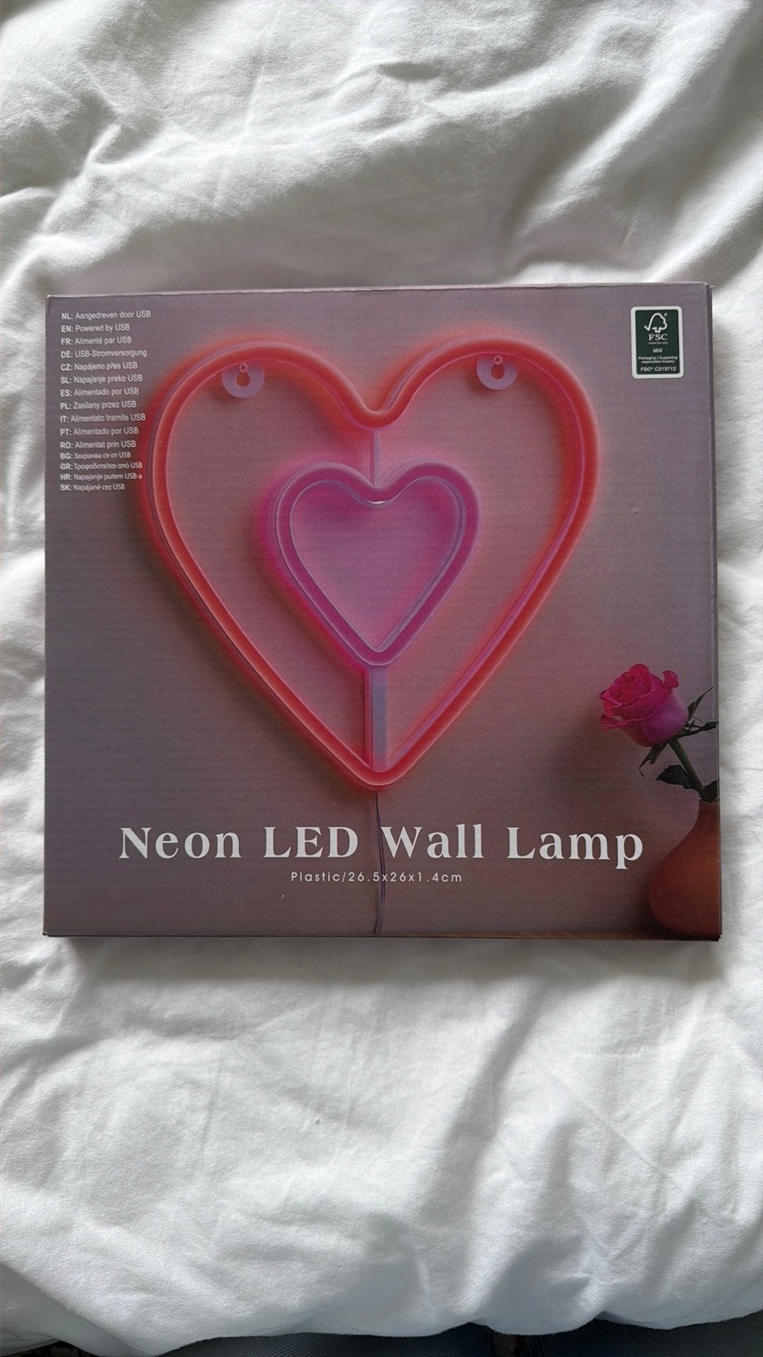 Neon Led Wall Lamp, Huis en Inrichting, Lampen | Wandlampen, Overige materialen, LED, Roze, Nieuw
