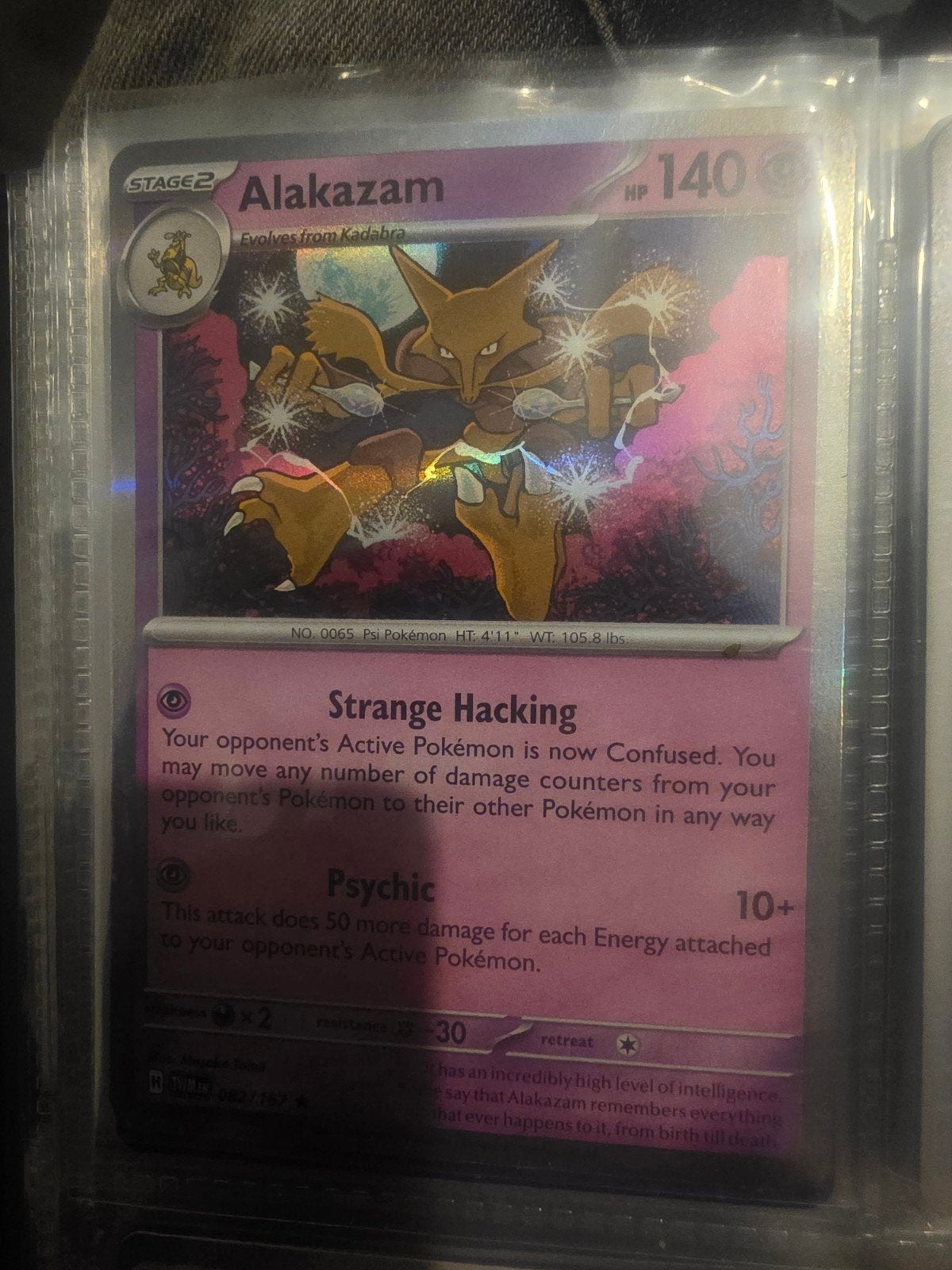 Alakazam Pokémon Kaart - Holografisch - Zeldzaam, Hobby en Vrije tijd, Verzamelkaartspellen | Pokémon, Ophalen of Verzenden, Gebruikt