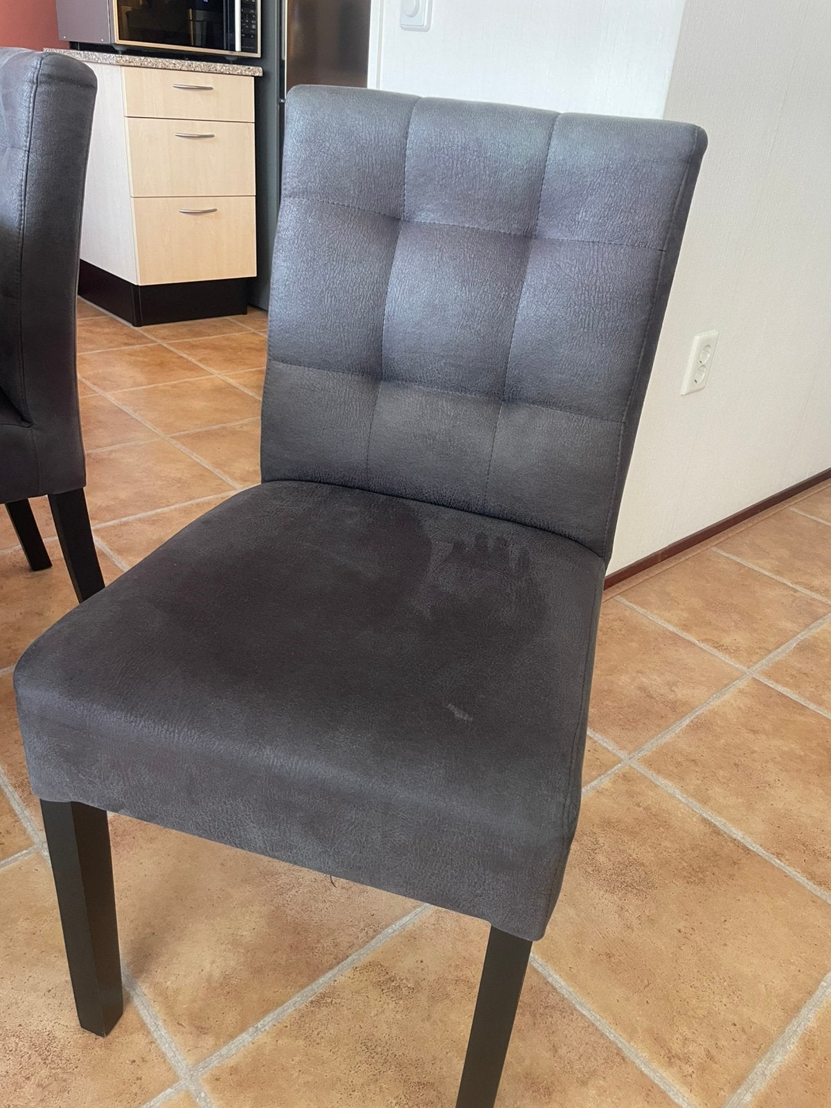 6 Eetkamerstoelen z.g.a.n, Huis en Inrichting, Ophalen, Zo goed als nieuw, Grijs