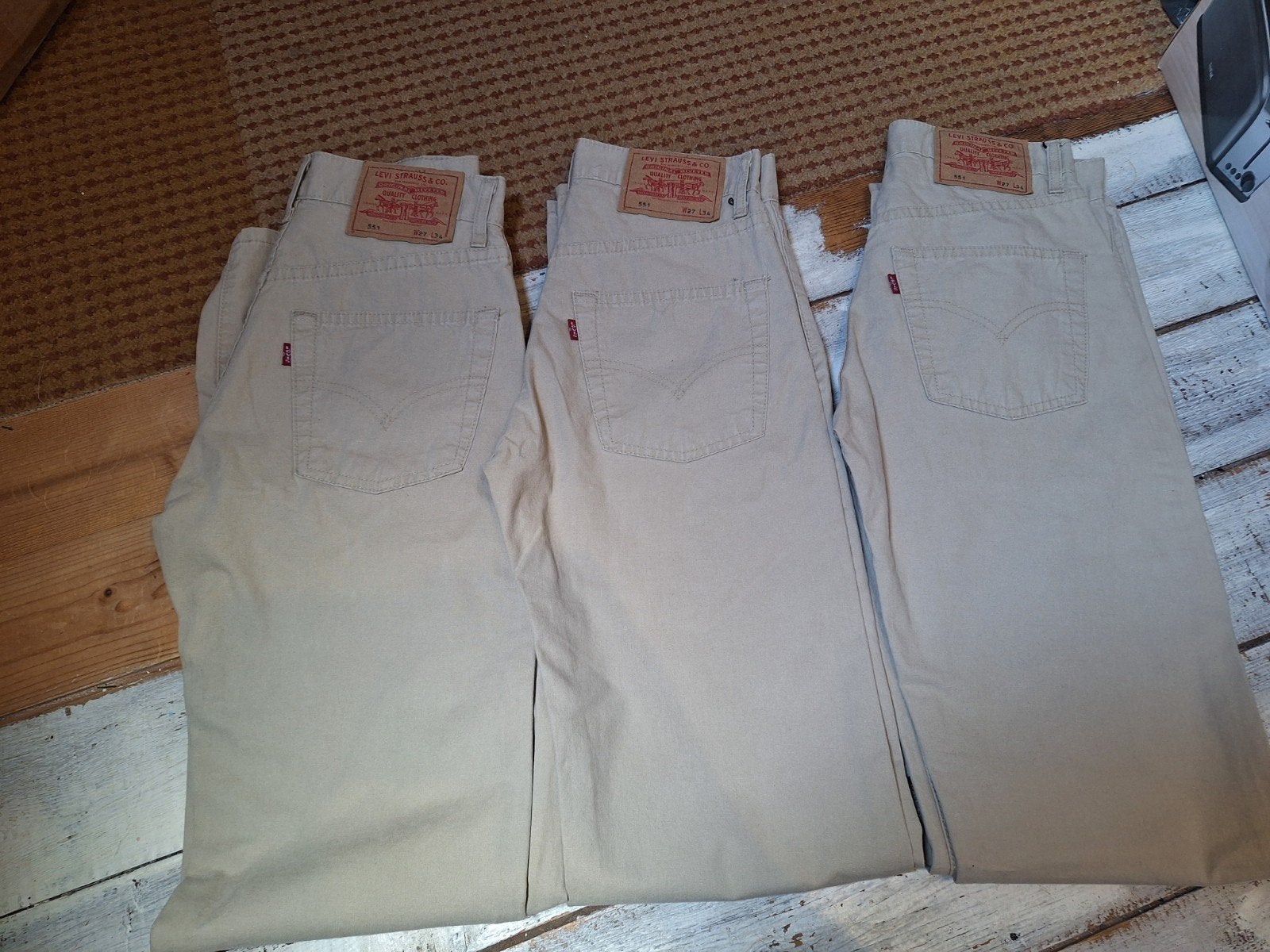 Levi's 551 – Vintage chino/jeans | W27 L34 | Beige/khaki, Ophalen of Verzenden, Beige