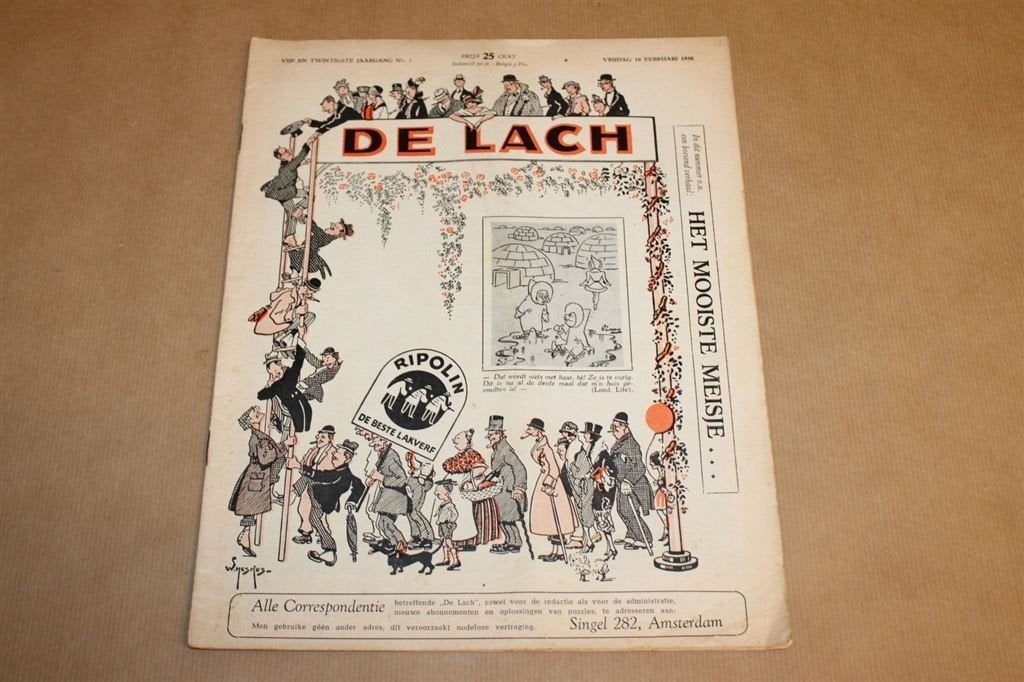 Zeldzaam magazine - De Lach - No. 3 - 1950 !!, Ophalen of Verzenden, 1940 tot 1960, Knipsel(s)