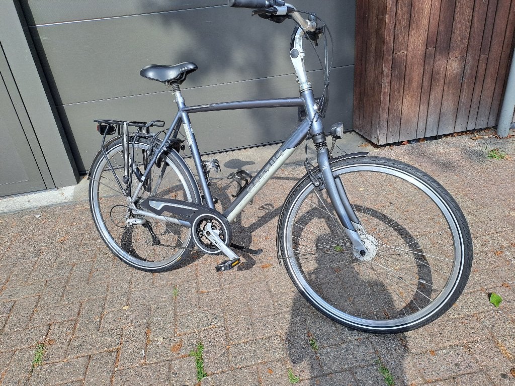 Gazelle Ultimate T1, H61, 3x9 Deore, izgst!!! top Kwaliteit., Ophalen, 28 inch, Vering, Velgrem
