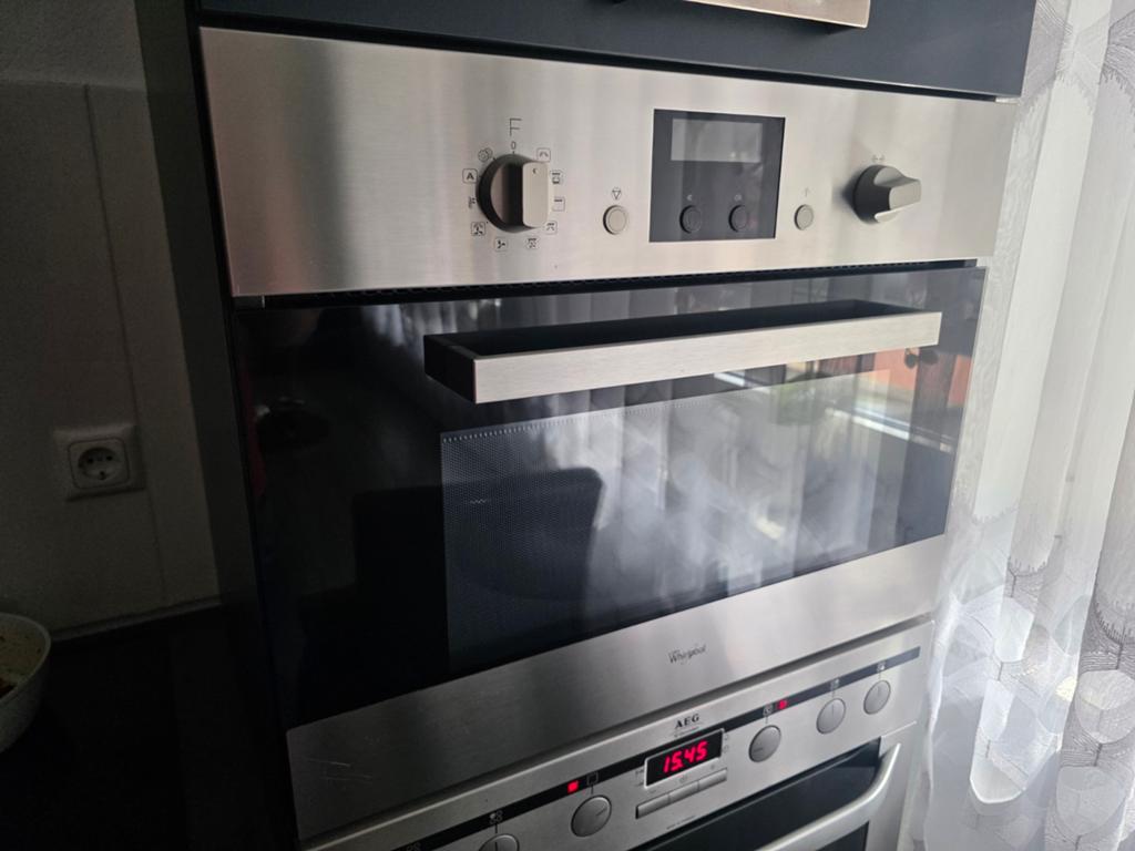 Whirlpool Combimagnetron RVS - Zo goed als nieuw, Witgoed en Apparatuur, Magnetrons, Combimagnetron, Ophalen of Verzenden, Zo goed als nieuw