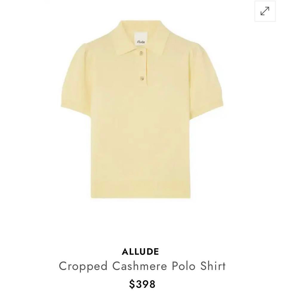 ALLUDE 100% Cashmere Polo Trui Sweater Jumper Kujten Yellow, Ophalen of Verzenden, Nieuw, Maat 36 (S), Geel