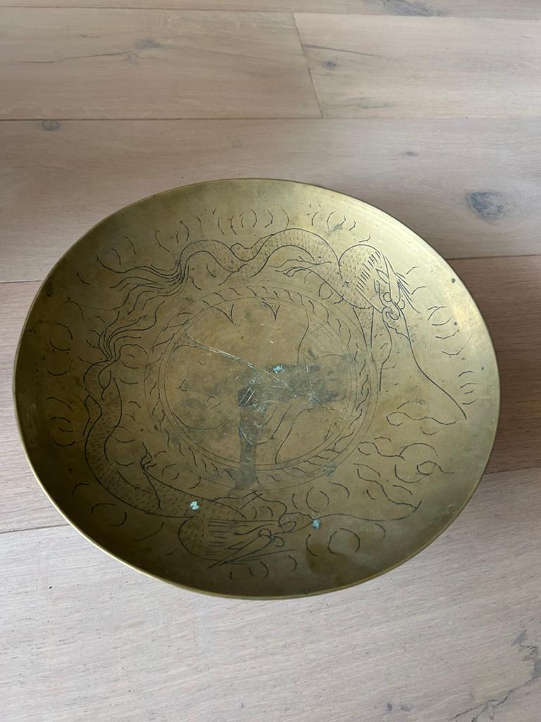 Oosterse schaal koper of messing, Ophalen of Verzenden