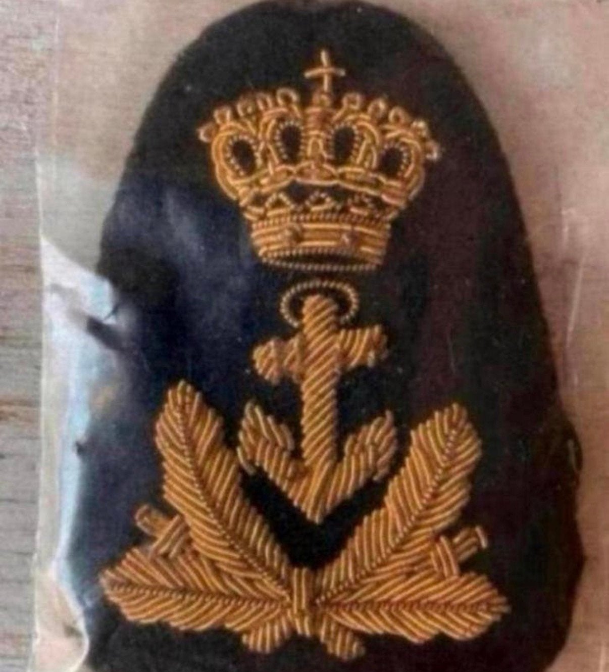 Marine Oude Pet Embleem Adelborst, Verzenden, Marine, Nederland, Embleem of Badge