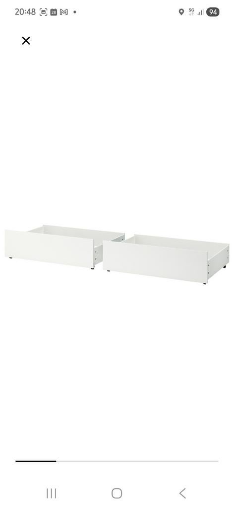 IKEA MALM Bedlades - Wit, 2 stuks, Ophalen, Gebruikt, Eenpersoons, Wit