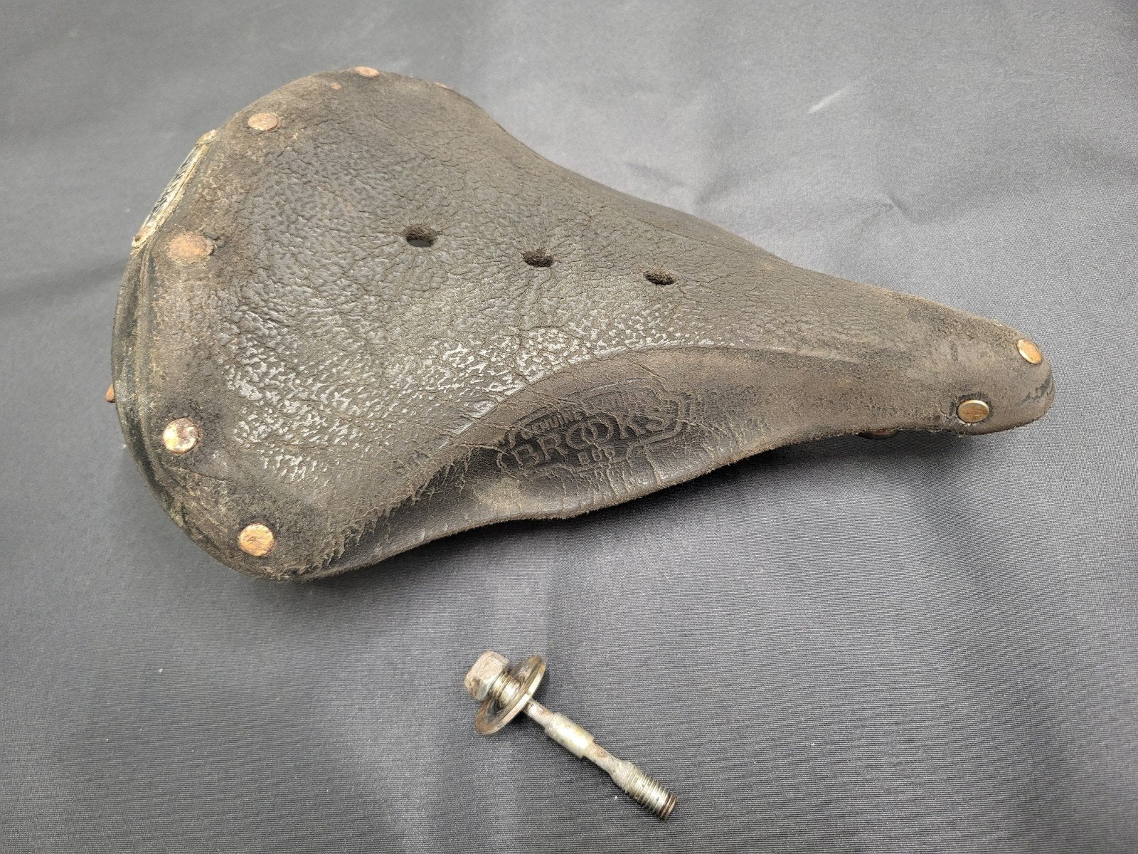 Brooks B66 zadel. restauratie of onderdelen. retro vintage, Gebruikt, Leer, Ophalen of Verzenden, Brooks
