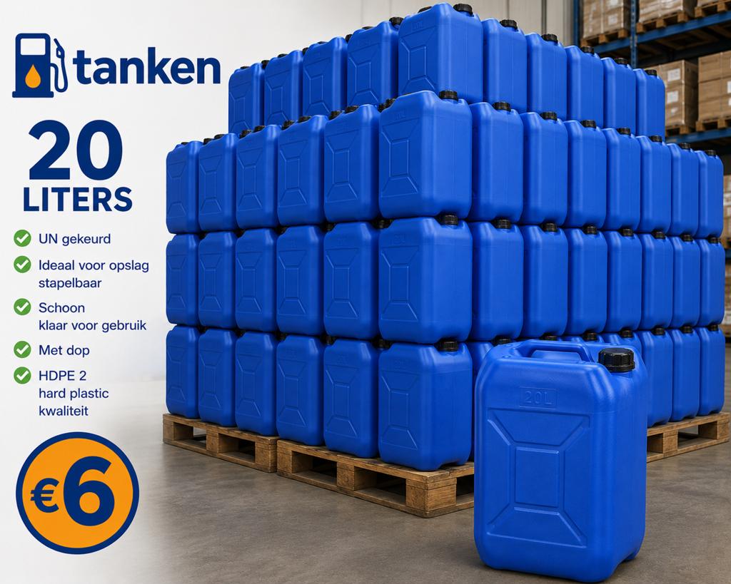 500 stuks 20 - 40 liter Jerrycan, Minder dan 75 liter, Ophalen of Verzenden, Zo goed als nieuw
