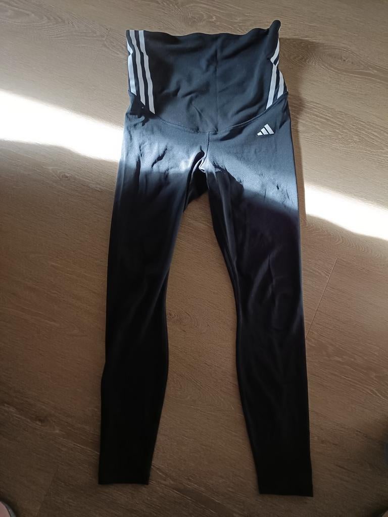 Adidas Zwangerschapssportlegging Maat M, Adidas, Zwart, Gedragen, Broek of Spijkerbroek