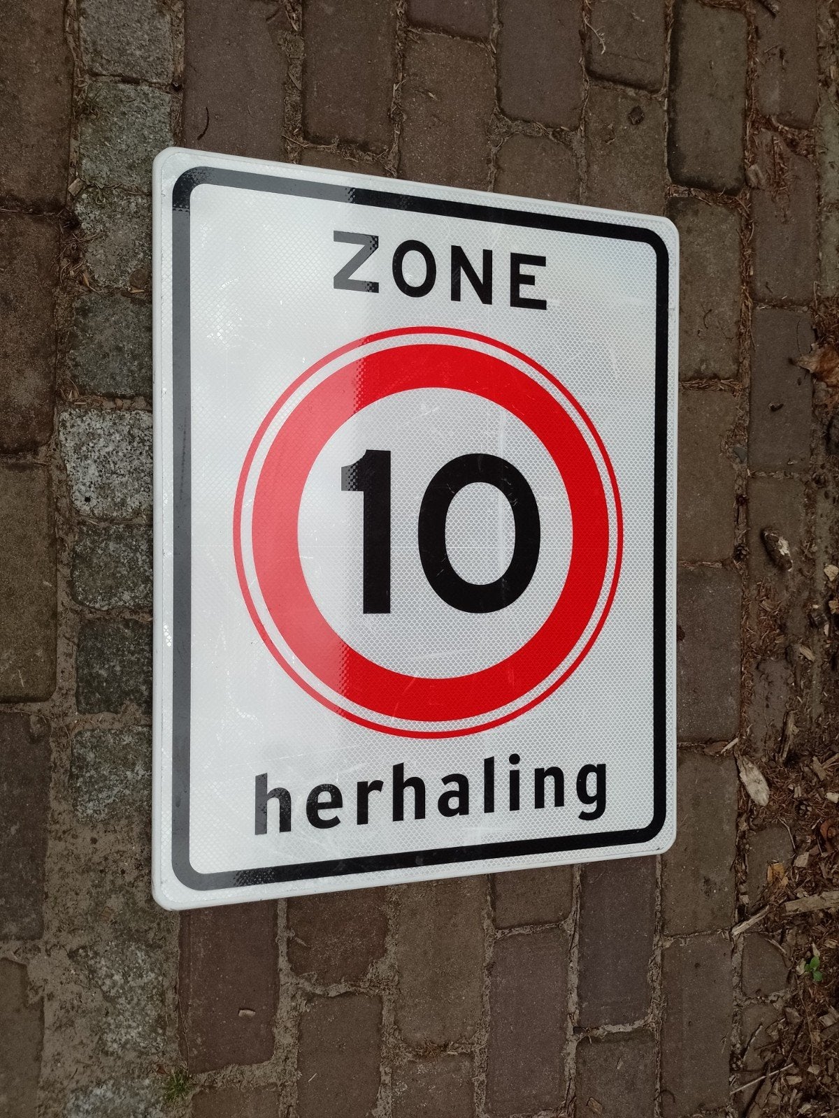 Groot verkeersbord zone 10 kilometer, Ophalen of Verzenden