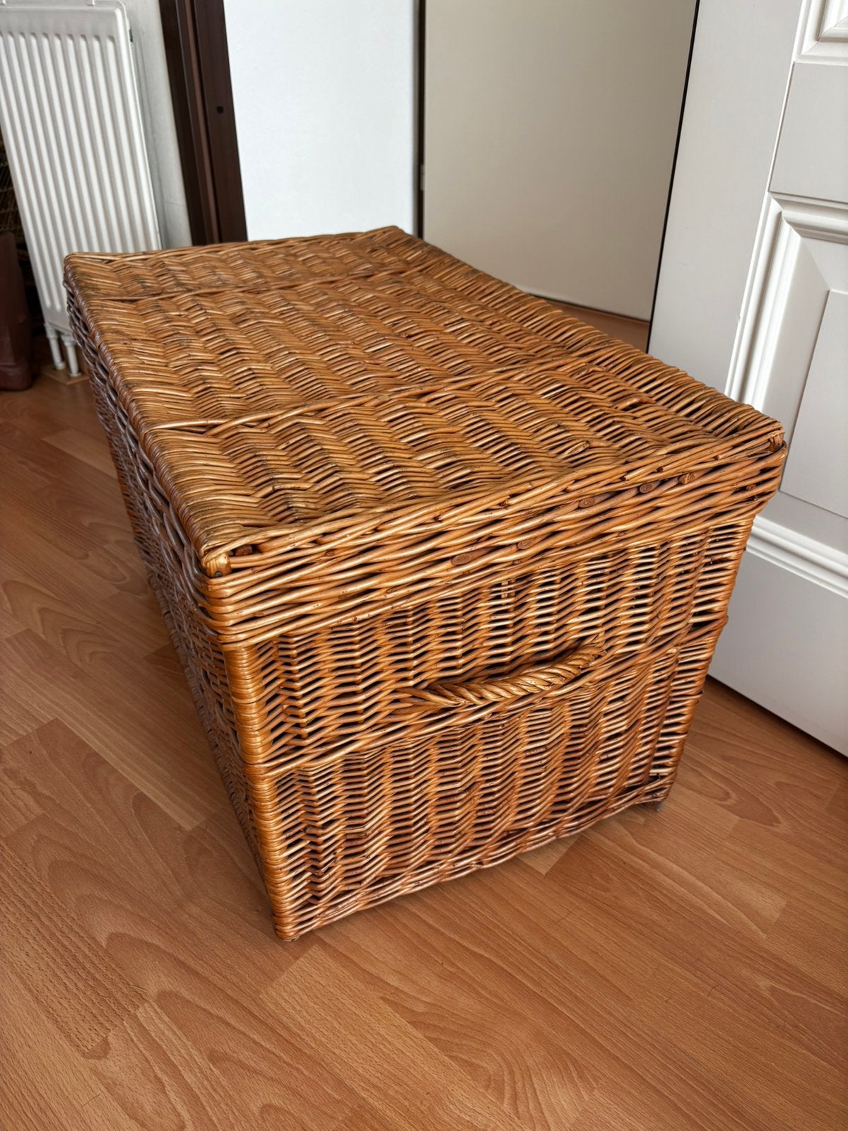 Rieten mand, Huis en Inrichting, Ophalen, Zo goed als nieuw, Rechthoekig, Riet