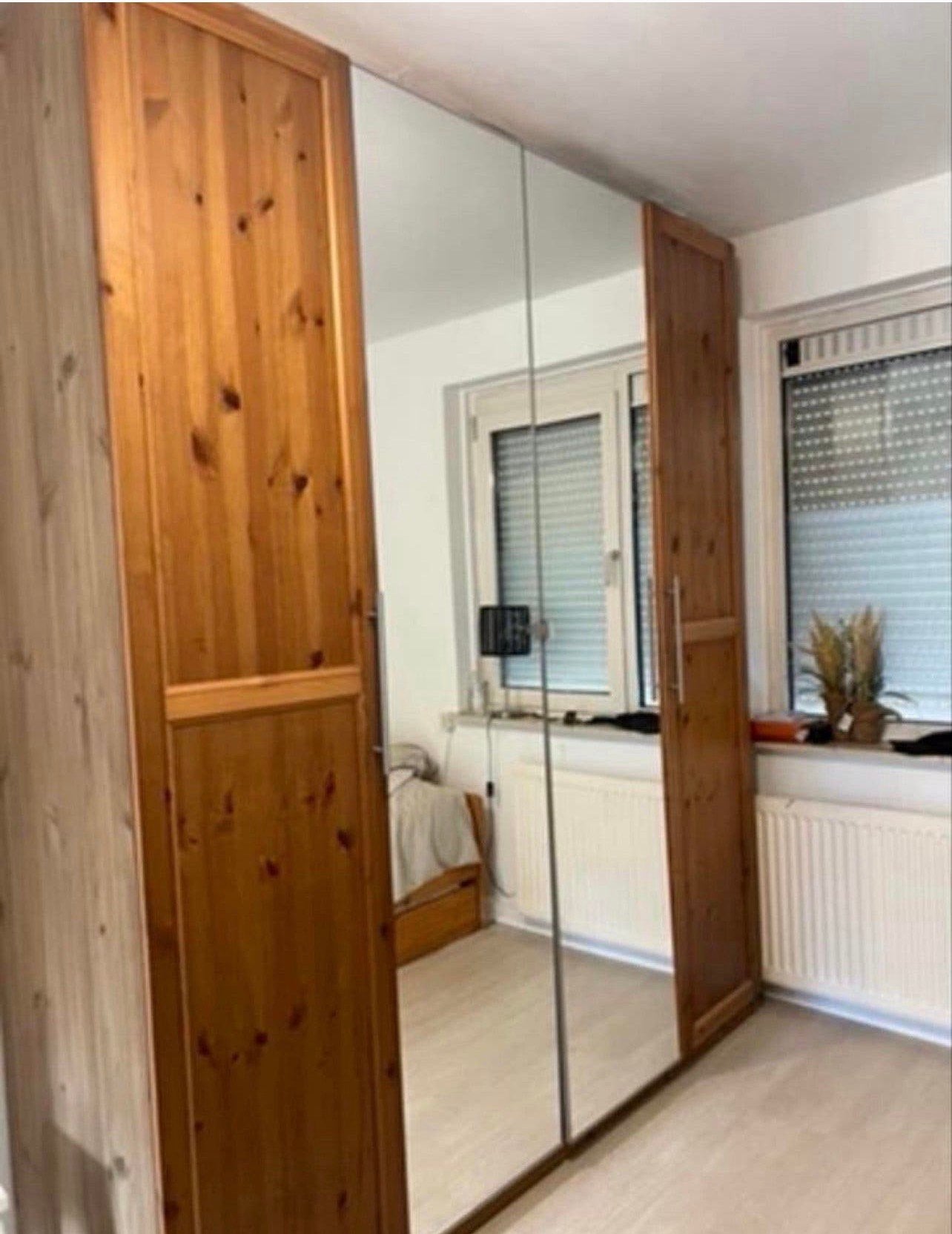 IKEA PAX kledingkast met spiegeldeuren, Ophalen, Zo goed als nieuw, 50 tot 75 cm, 200 cm of meer