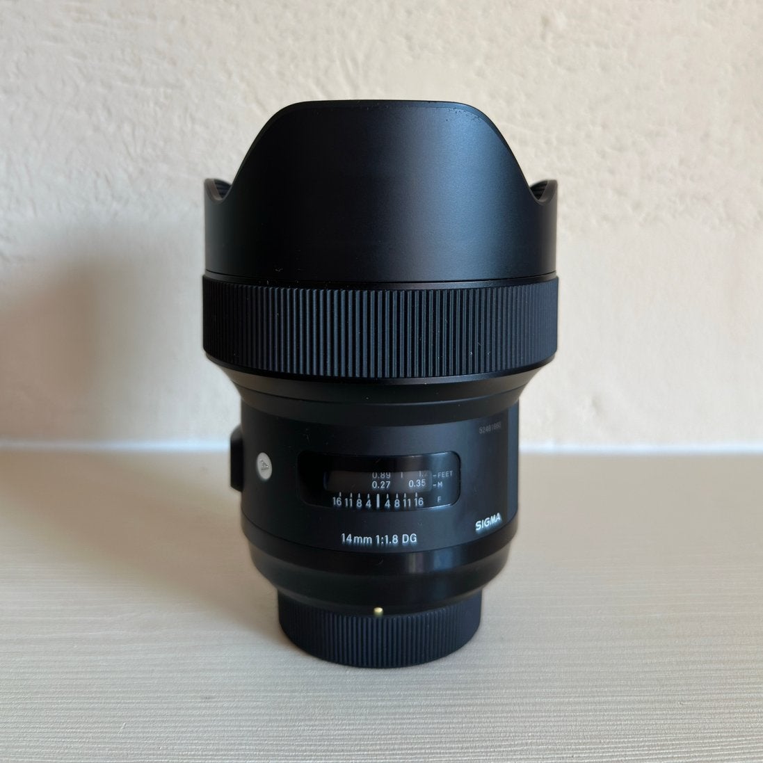 Sigma 14mm f/1.8 HSM DG Art - Nikon F (ZIE OMSCHRIJVING), Sigma, 14 mm, Zonnekap, Zo goed als nieuw