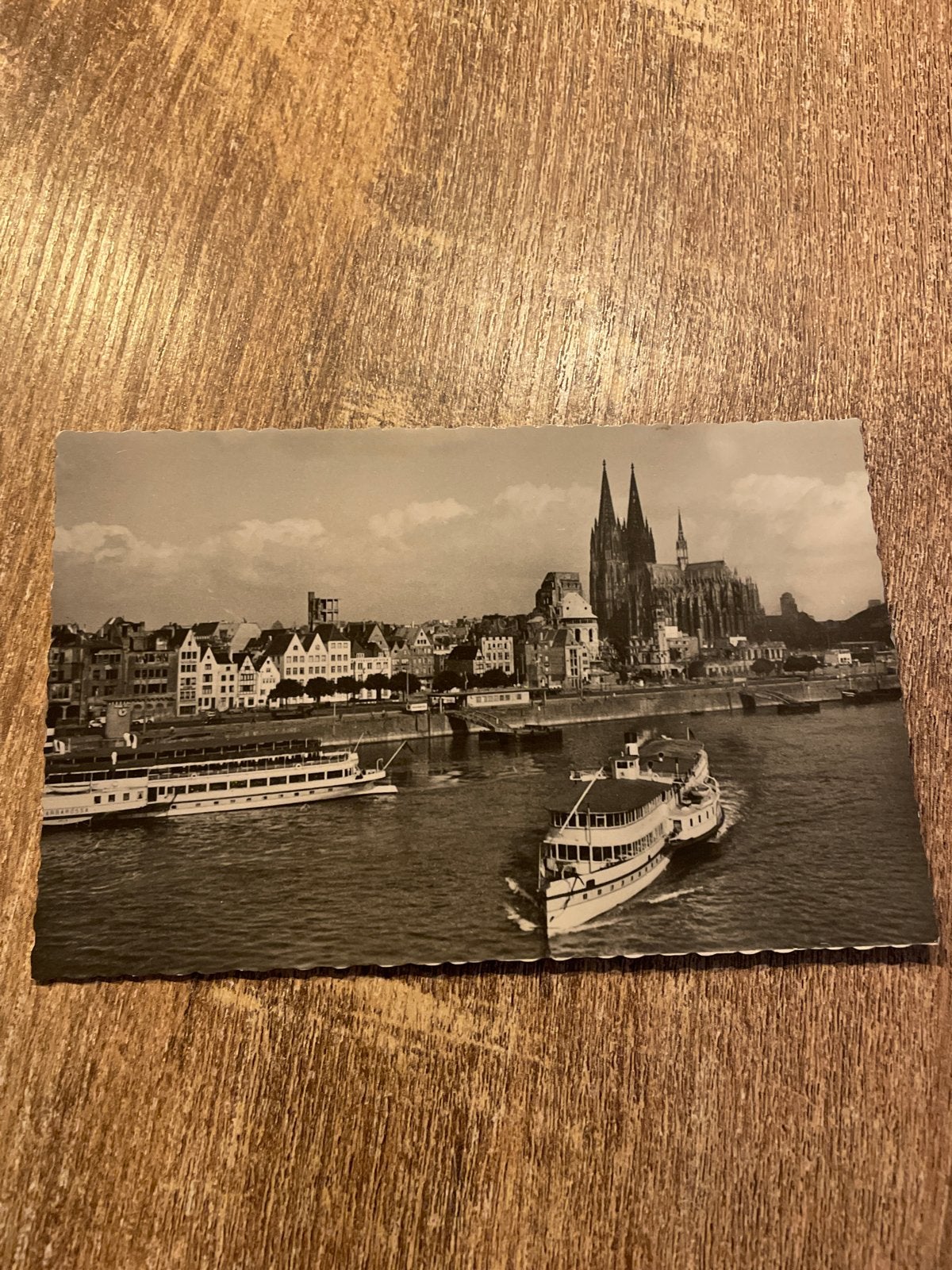Oude Ansichtkaart Keulen aan de Rijn - Rheinansicht, Ophalen of Verzenden, 1940 tot 1960, Ongelopen, Duitsland