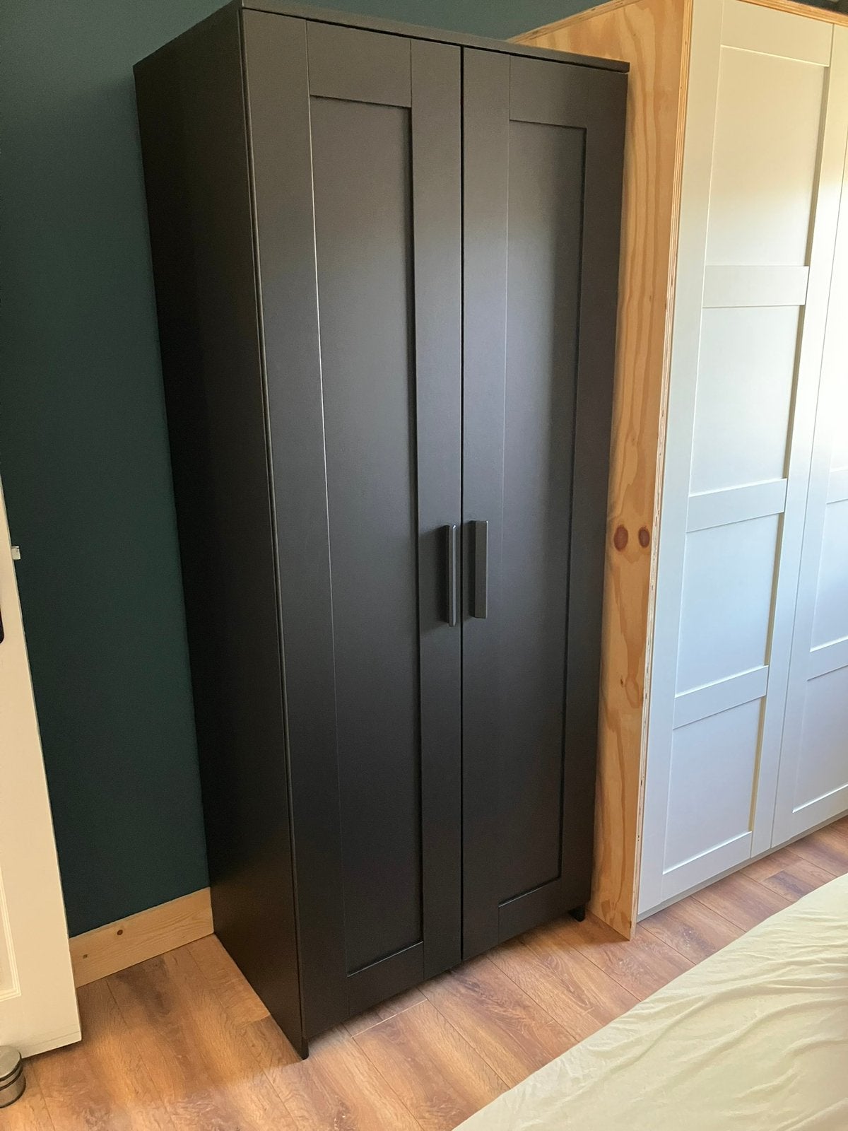 Brimnes ikea kledingkast / kast zwart 78 x 190 x 50 cm, Ophalen, 50 tot 100 cm, Zo goed als nieuw, 150 tot 200 cm