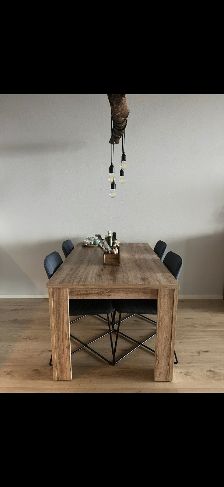 Boomstam hanglamp, Ophalen of Verzenden, Zo goed als nieuw, Hout