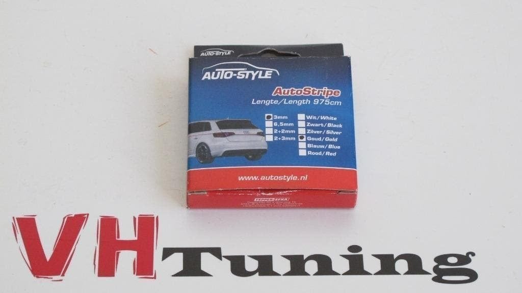 Autostyle SY C2010 Universele zelfklevende striping goud, Auto diversen, Ophalen of Verzenden