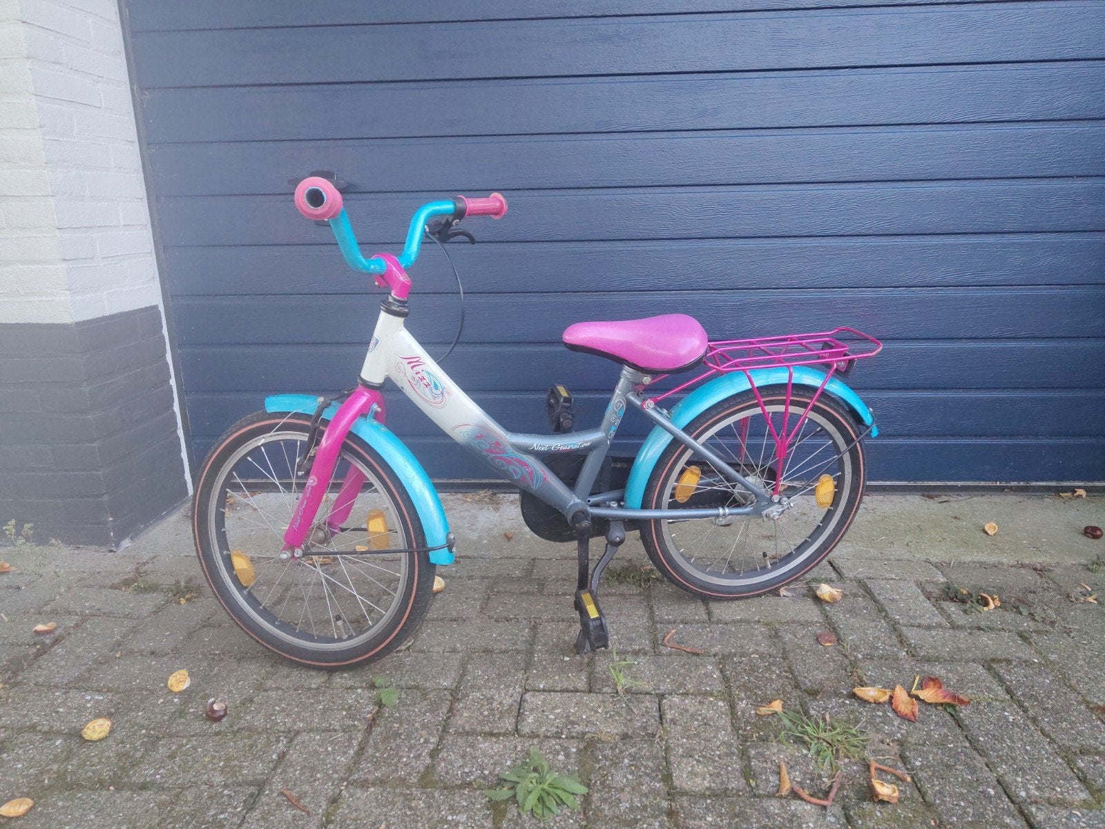 Meisjesfiets 20 inch - Roze/Blauw, Ophalen, Terugtraprem, Mizz, 16 tot 20 inch