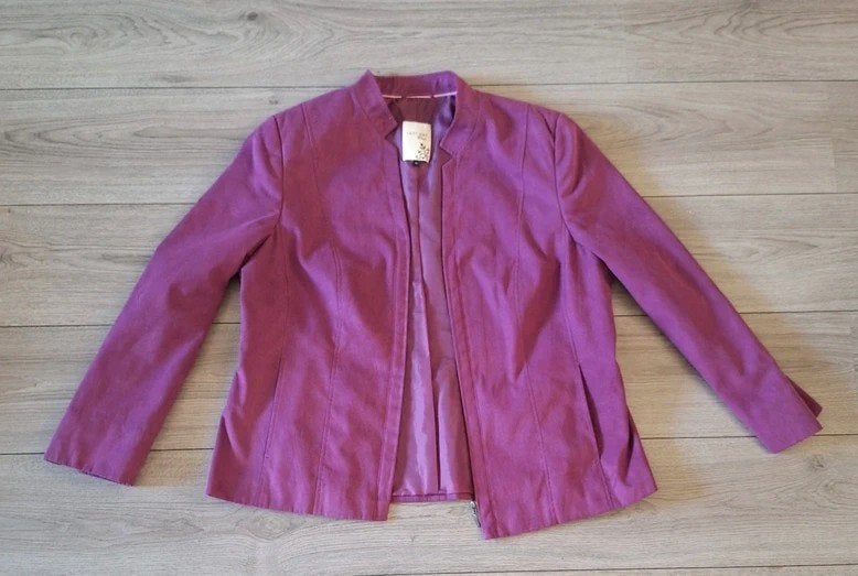 Lady Day suèdelook damesjasje paars maat 46, Lady Day, Paars, Maat 46/48 (XL) of groter, Ophalen of Verzenden