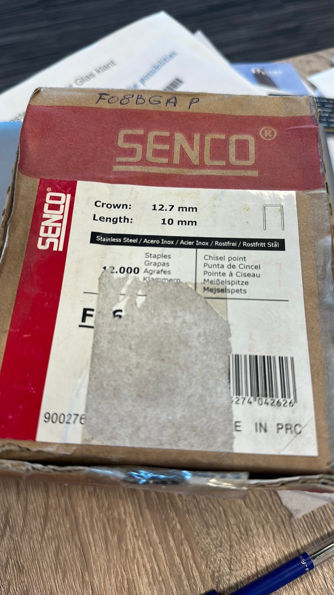 Senco nieten 12.7 x 10 mm, Ophalen of Verzenden, Nieuw, Rvs