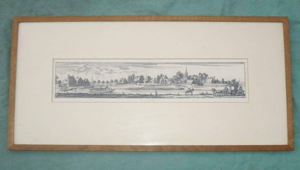 Originele 18e eeuwse kopergravure van Sloterdijk Amsterdam, Antiek en Kunst, Kunst | Etsen en Gravures, Stadsgezicht, Ophalen of Verzenden