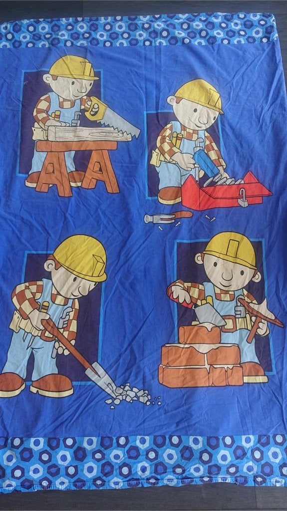 Overtrek Bob de Bouwer 1 persoons, Gebruikt, Overige merken, Ophalen of Verzenden, Jongetje of Meisje