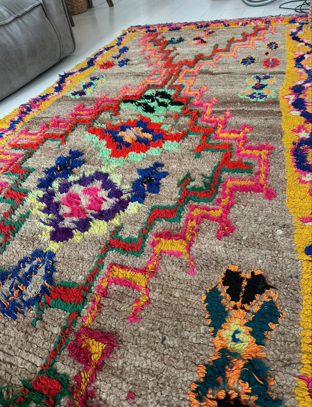 Marokkaans berber vloerkleed, Huis en Inrichting, Stoffering | Tapijten en Kleden, Ophalen, 150 tot 200 cm, 200 cm of meer, Zo goed als nieuw