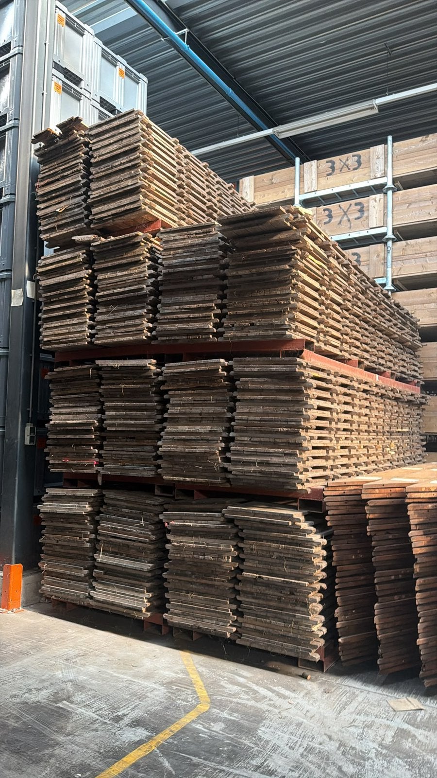 Tentvloer 400x50cm, 350 stuks (700m2), Ophalen, Gebruikt, Hout
