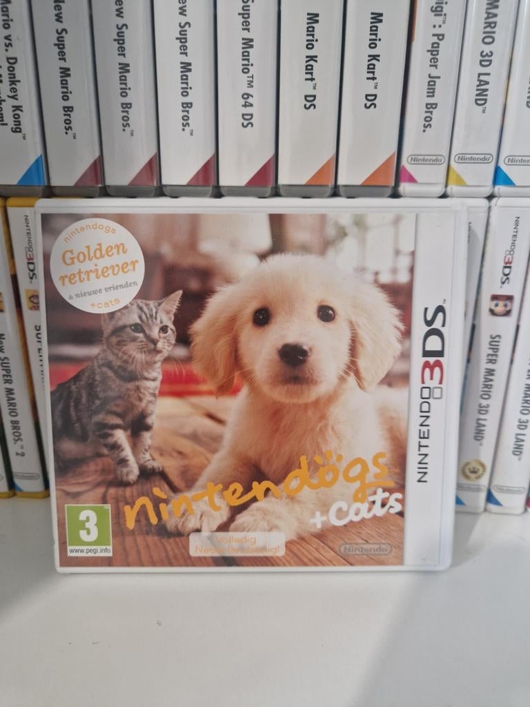 Nintendogs + Cats Golden Retriever & Nieuwe Vrienden 3DS, Nintendo, 1 speler, Zo goed als nieuw, Vanaf 3 jaar
