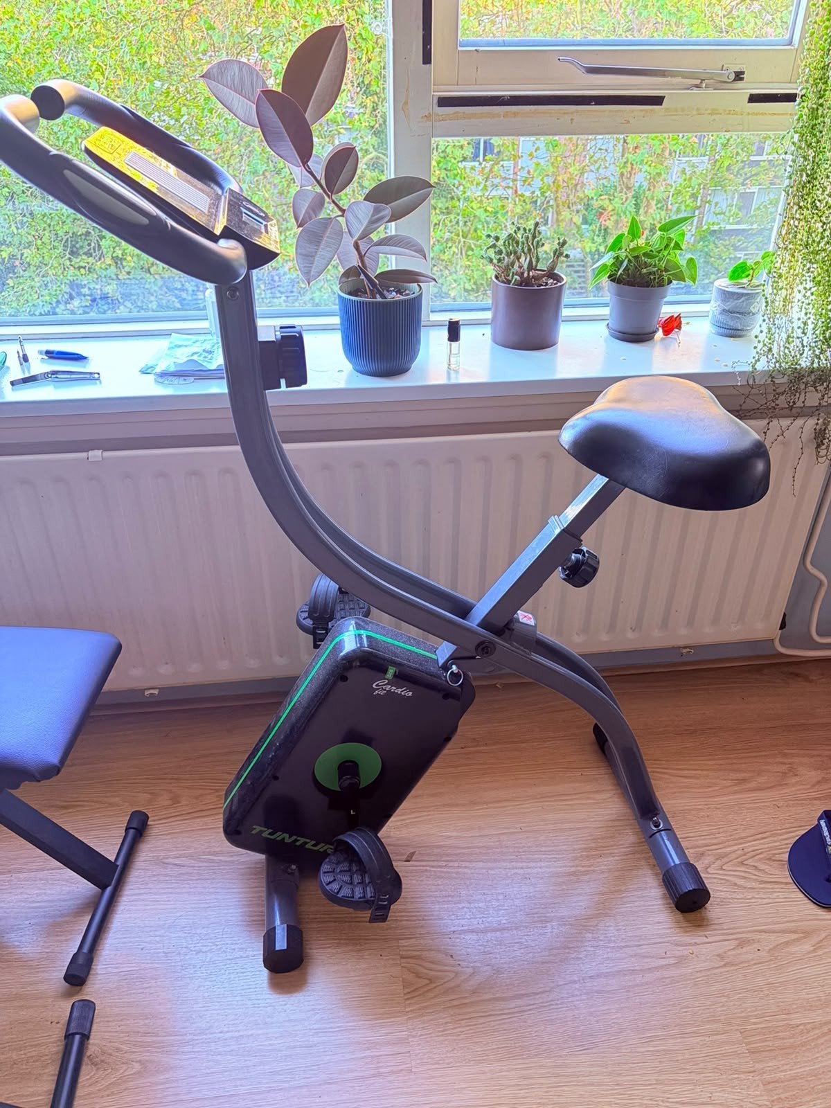 Tunturi Cardiofit B20 X-Bike - Opklapbare Hometrainer, Ophalen, Zo goed als nieuw, Metaal, Benen