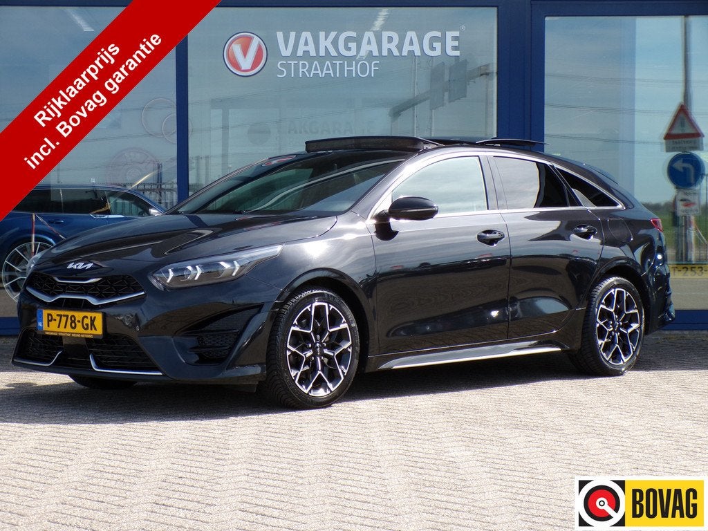 Kia ProCeed 1.0 T-GDi GT-Line, Schuifdak / Full LED / Camera, Voorwielaandrijving, Gebruikt, Met garantie (alle), Zwart